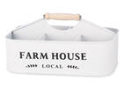 Farmhouse Storage Caddy White