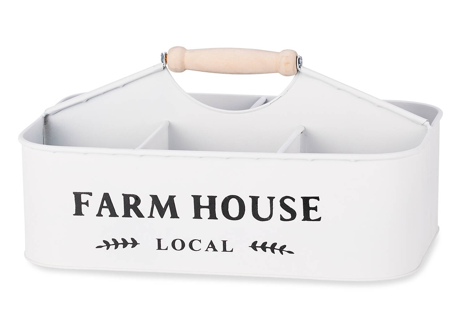 Farmhouse Storage Caddy White