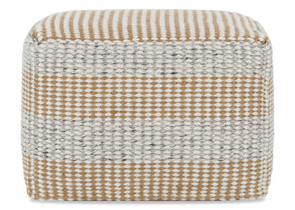 Fleiss Jute Striped Pouf Square