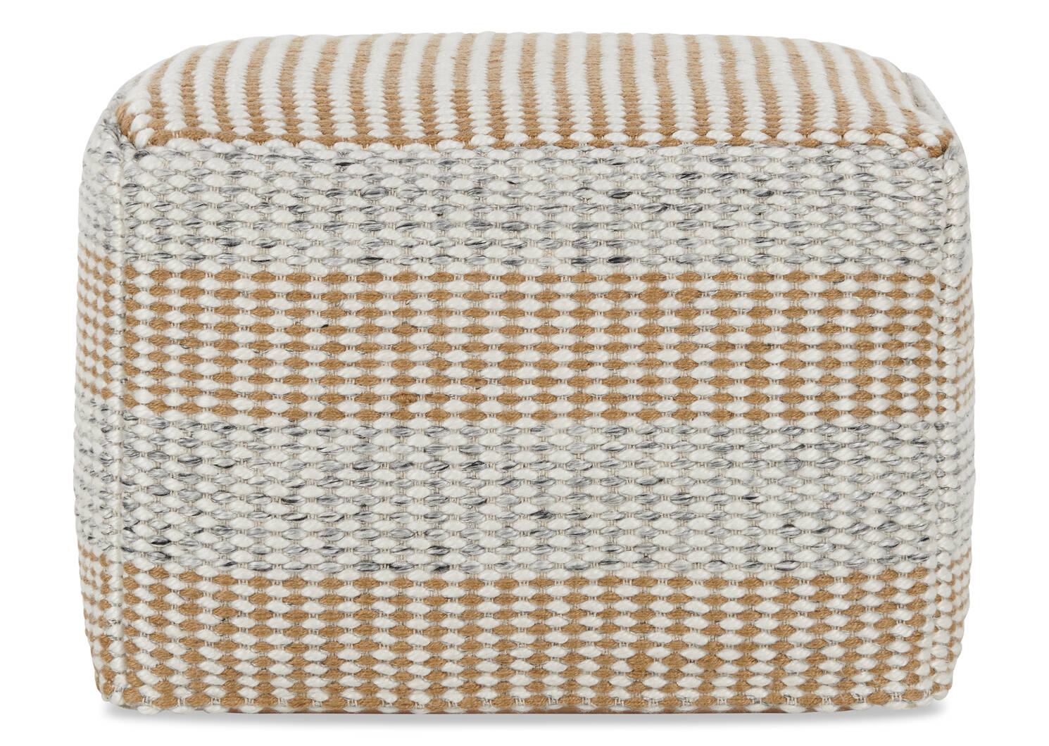 Pouf carré rayé en jute Fleiss