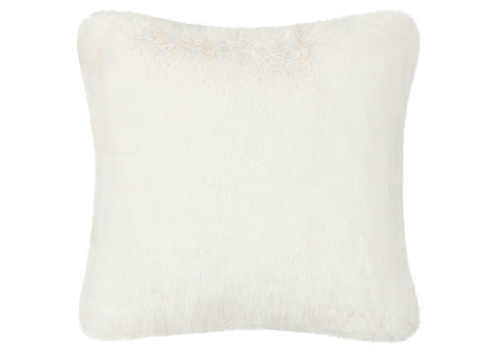 Cate Faux Fur Pillow 20x20 Ivory