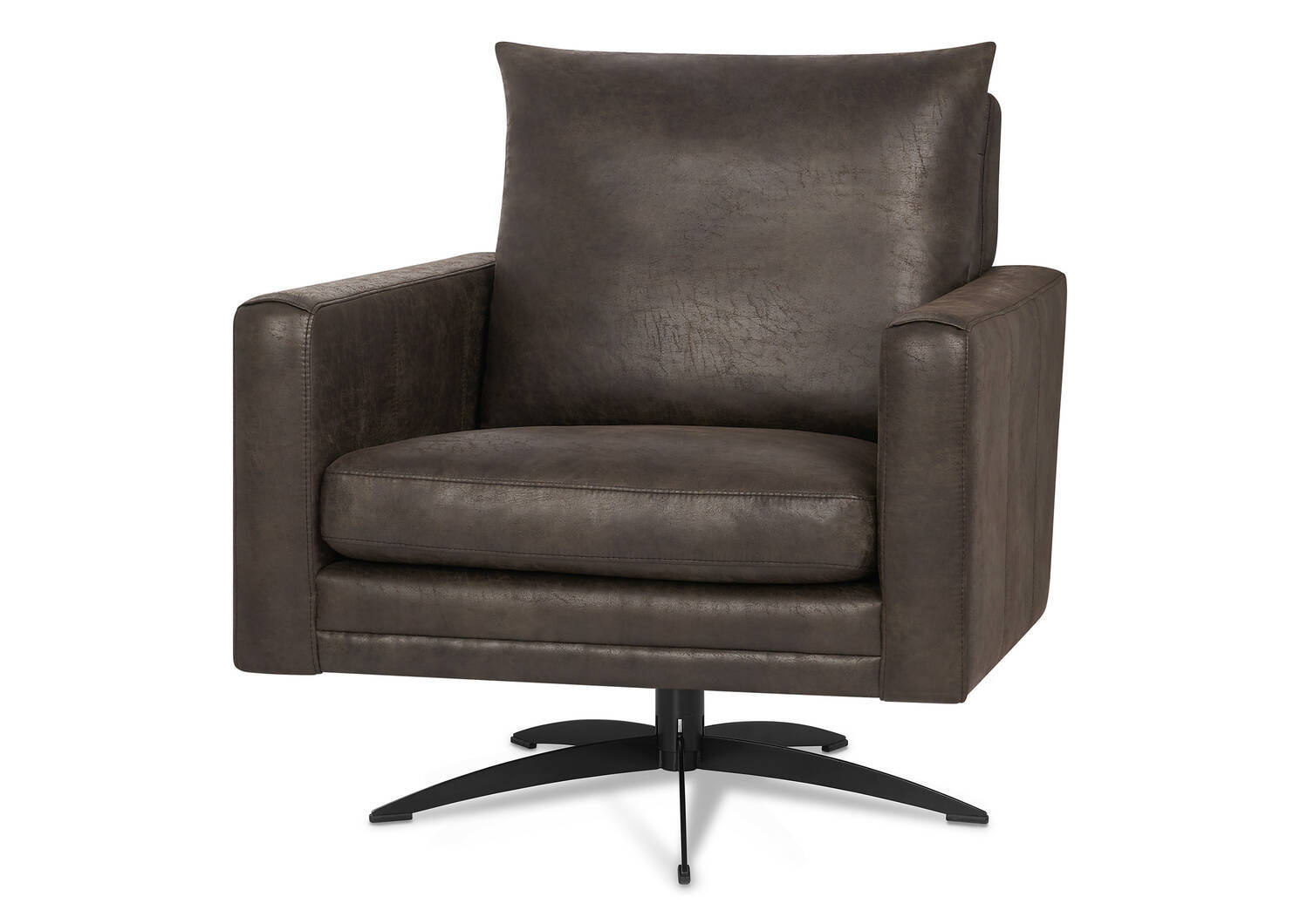 Elba Swivel Armchair -Pierre Smoke