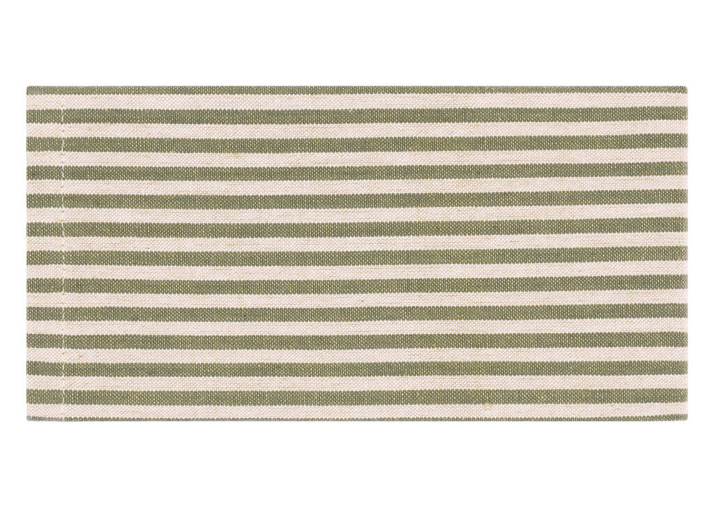 Ens. 6 serviettes rayé Audley vert/beige