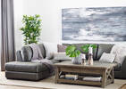 Boone Leather Sofa Chaise -Grey, LCF