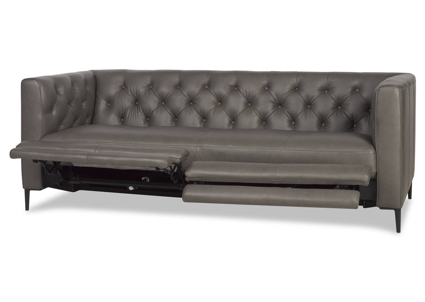 Mckay Leather Relaxer Sofa -Ashby Stone