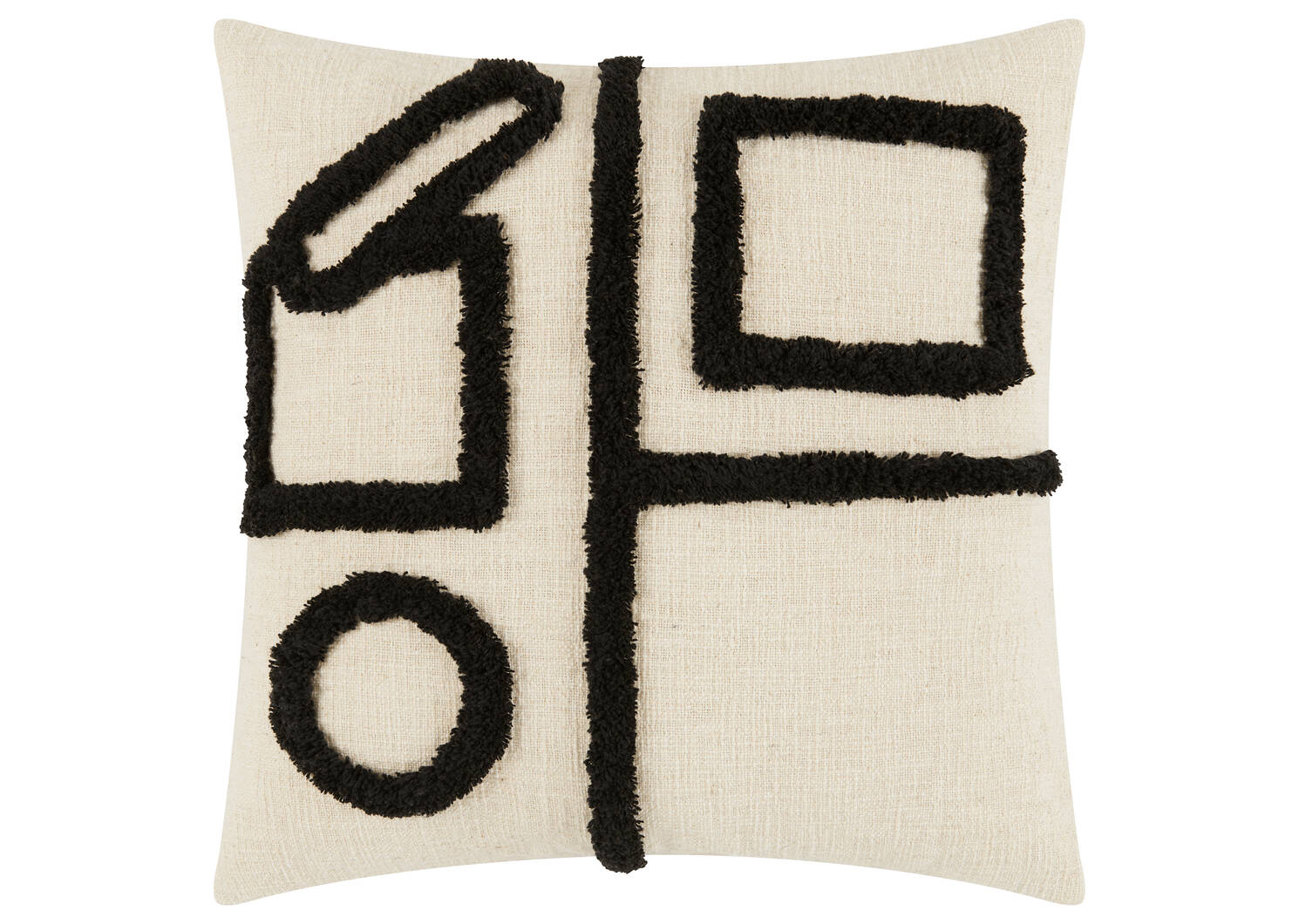 Kamika Cotton Pillow 20x20 Natural/Bl