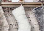 Catelyn Faux Fur Stocking White