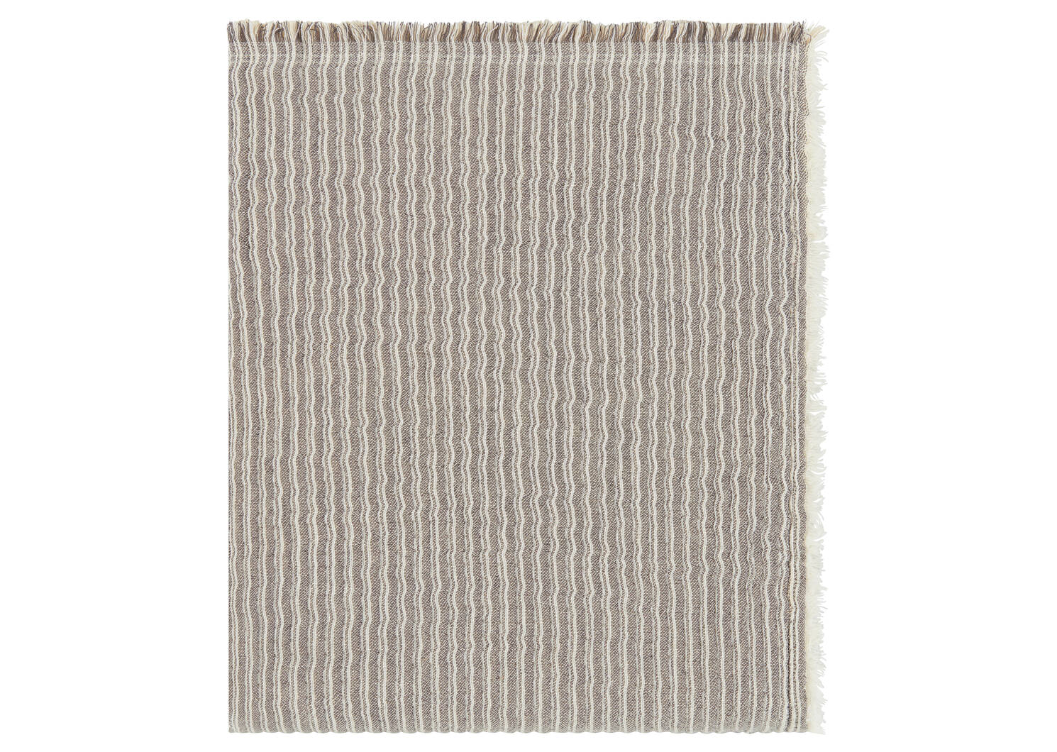 Portside Striped Throw Grey/White