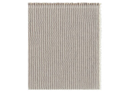 Portside Striped Throw Grey/White