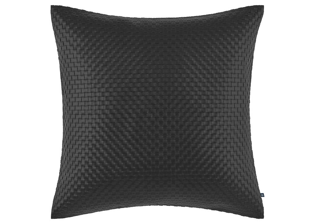 Coussin en similicuir Colmar 20x20 noir