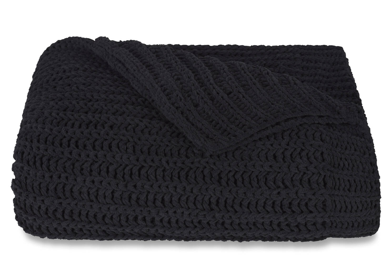 Cavendish Chenille Throw Black