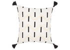 Coussin Gita 20x20 ivoire/noir