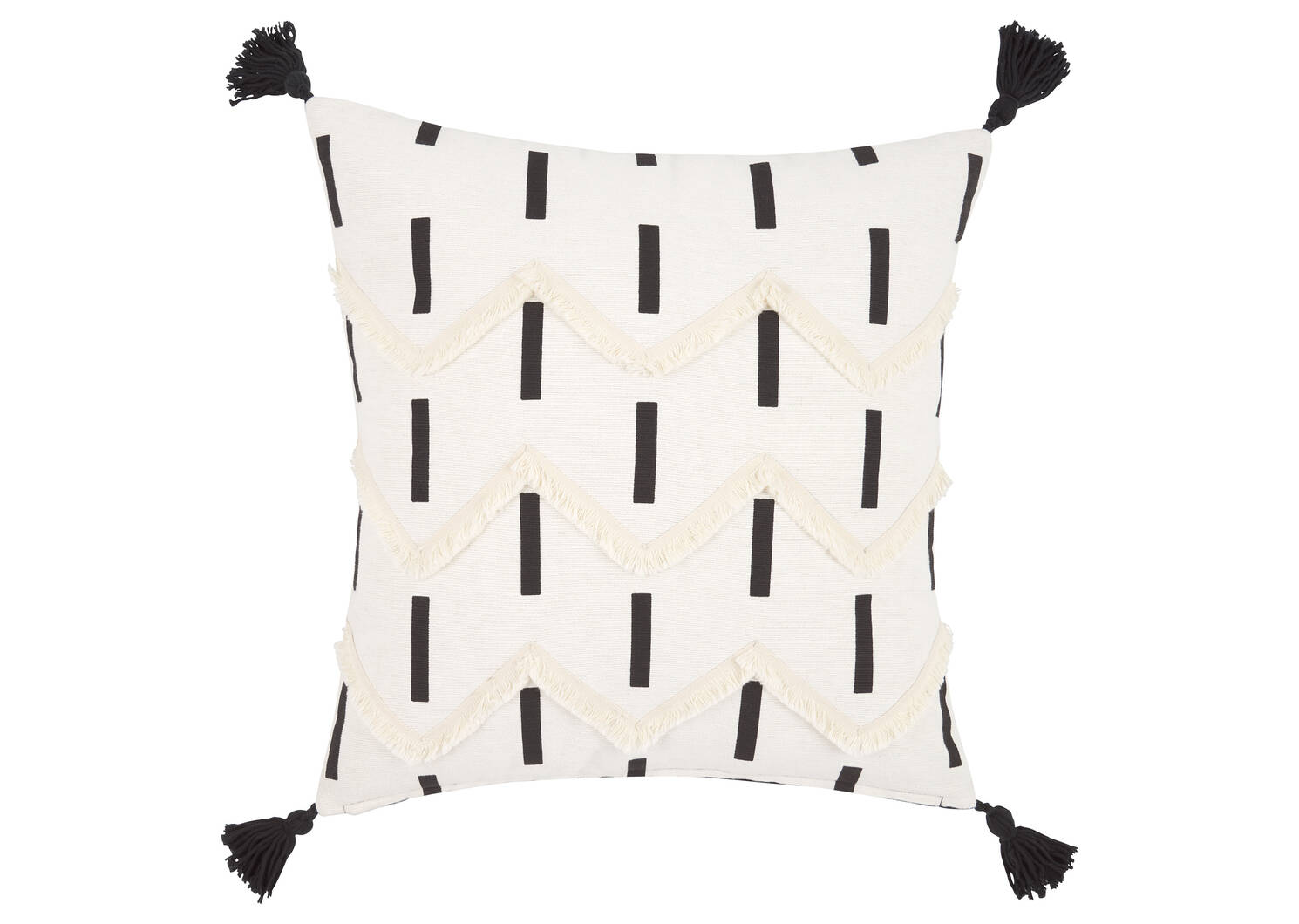 Coussin Gita 20x20 ivoire/noir