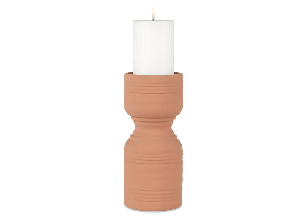 Rife Candle Holder Medium Terracotta