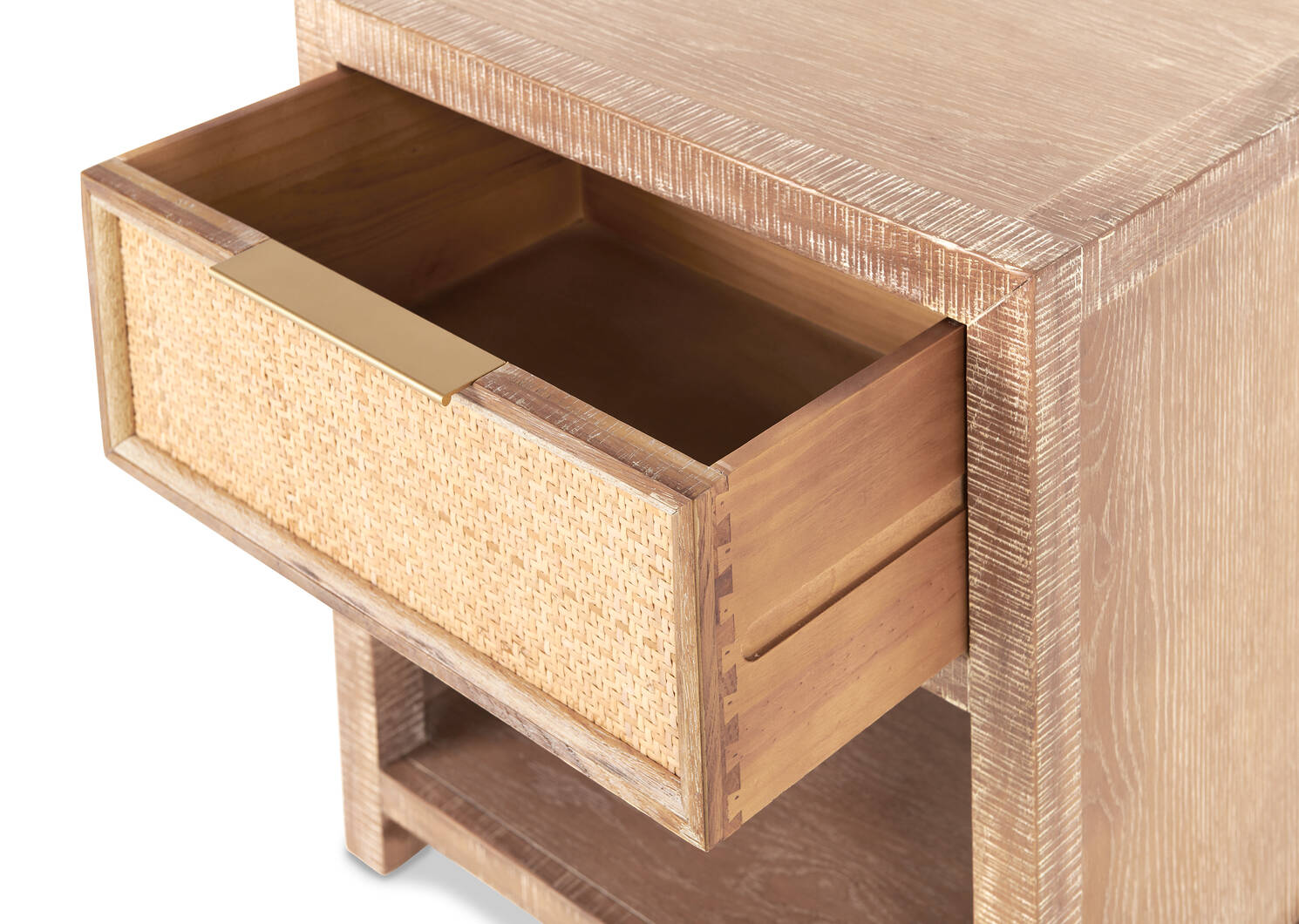 Graham Side Table -Ayr Drift/Rattan