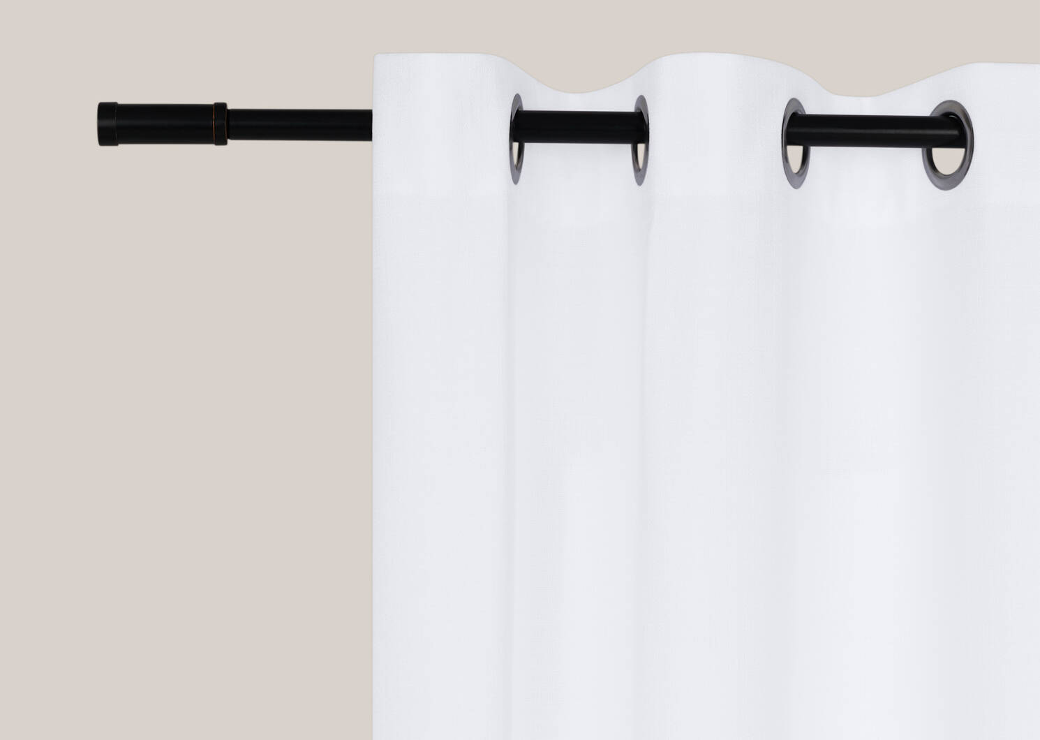 Kaden Panel 96 White, 96 Tension Shower Curtain Rod