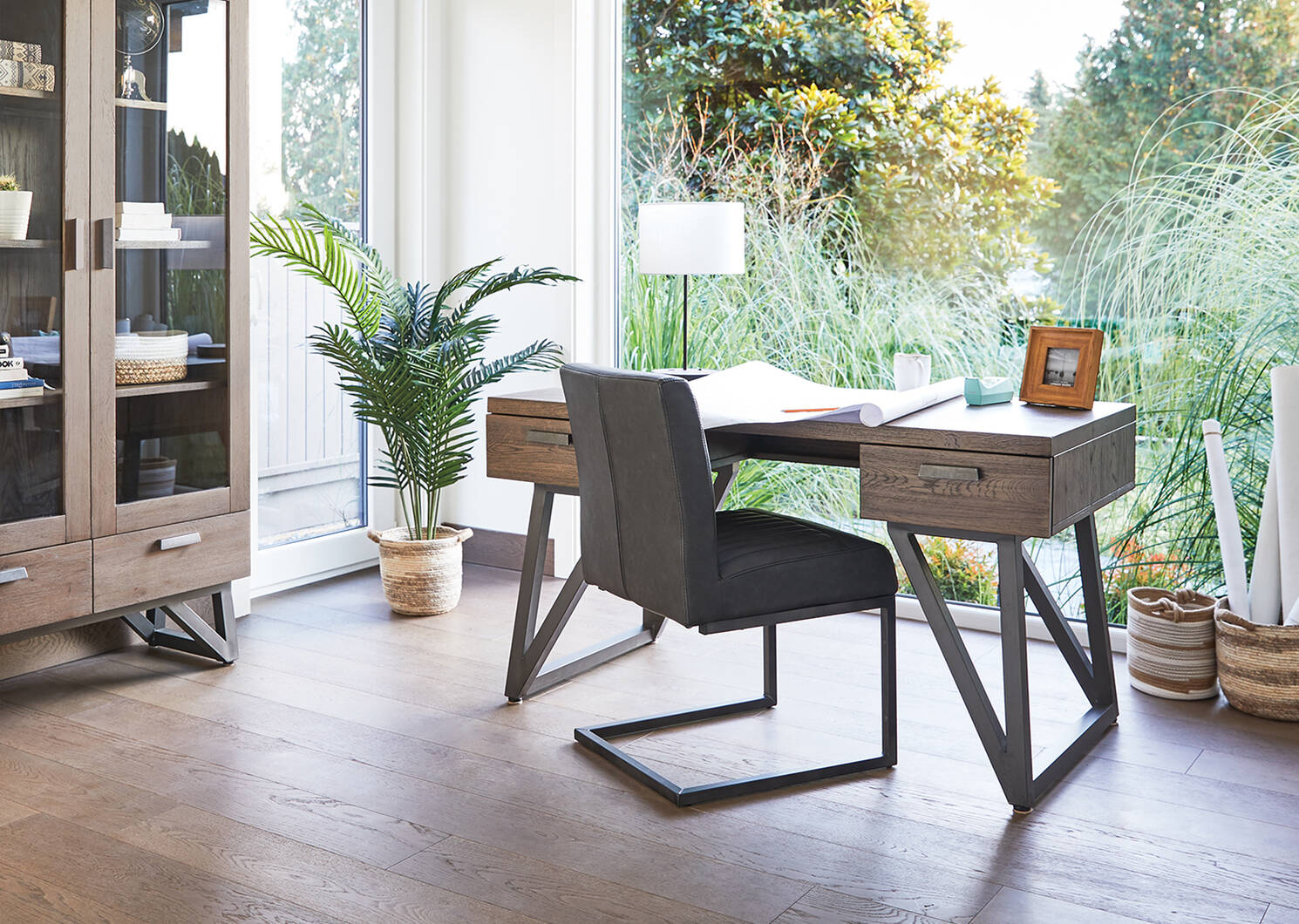 Bureau de travail Vance -gris ombré