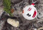 Santa's Attire Ball Orn White