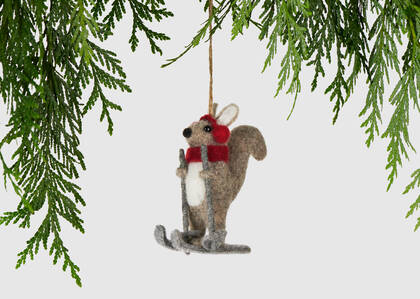Willard Skiing Squirrel Ornament