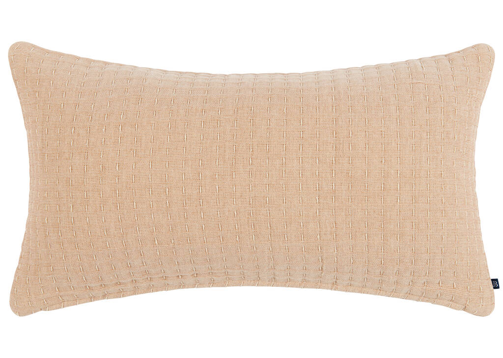 Coussin en coton Lipa 12x22 caramel
