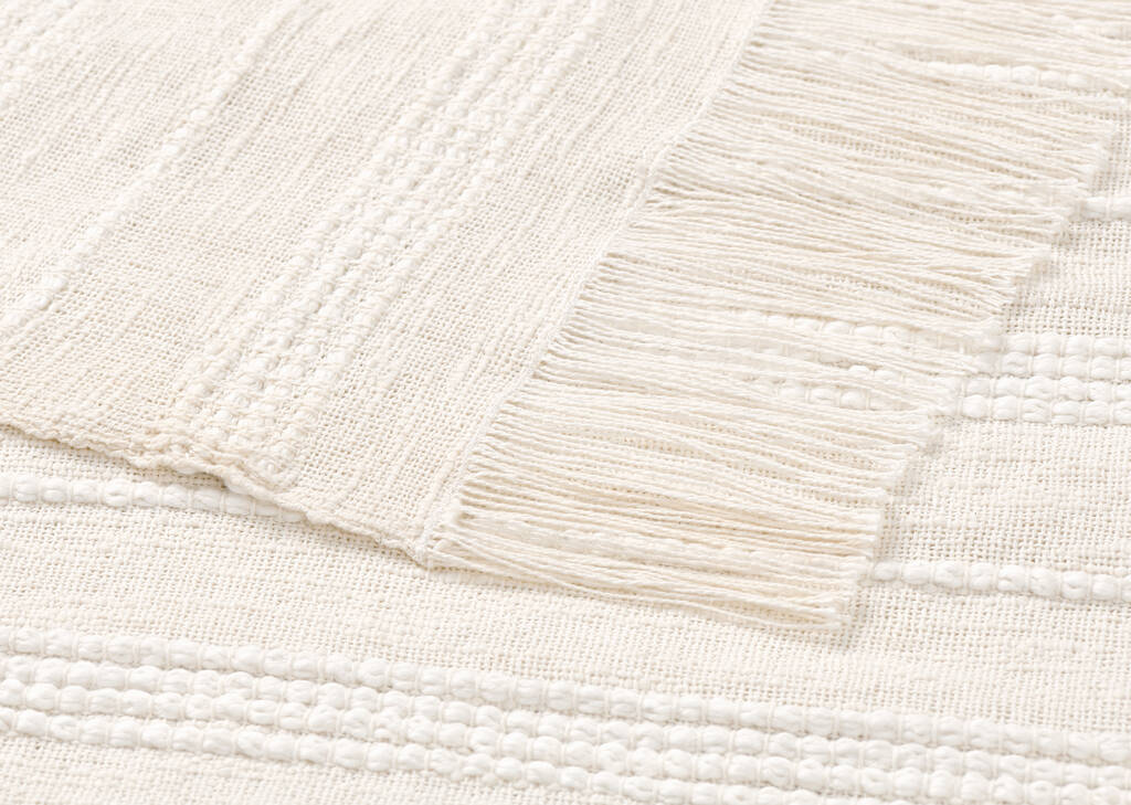 Cyrus Cotton Throw Ivory