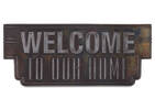 Welcome Wall Plaque Dark Bronze