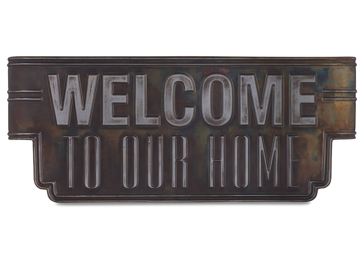 Welcome Wall Plaque Dark Bronze