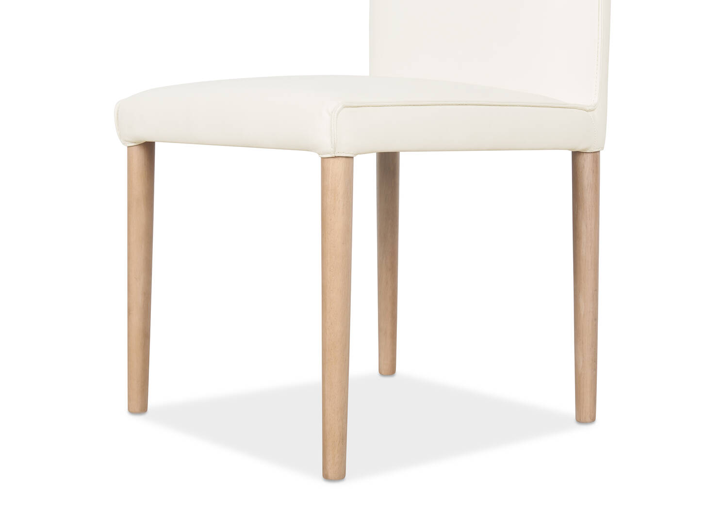 Marciona Lthr Dining Chair -Forega Wht