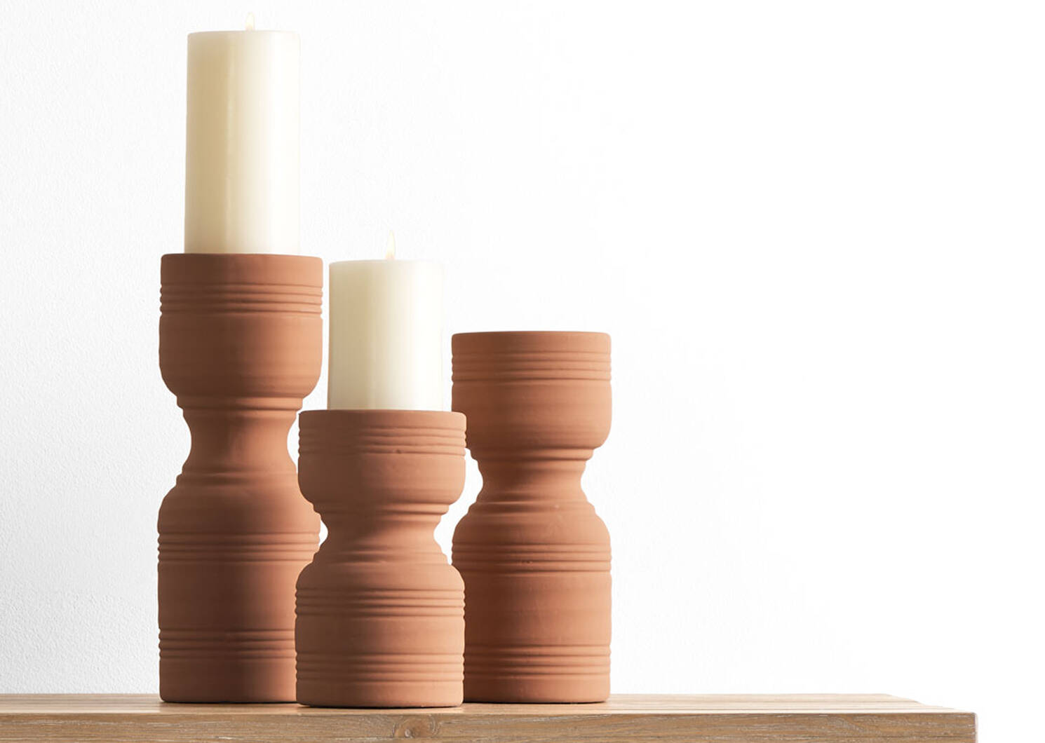 Rife Candle Holders Terracotta