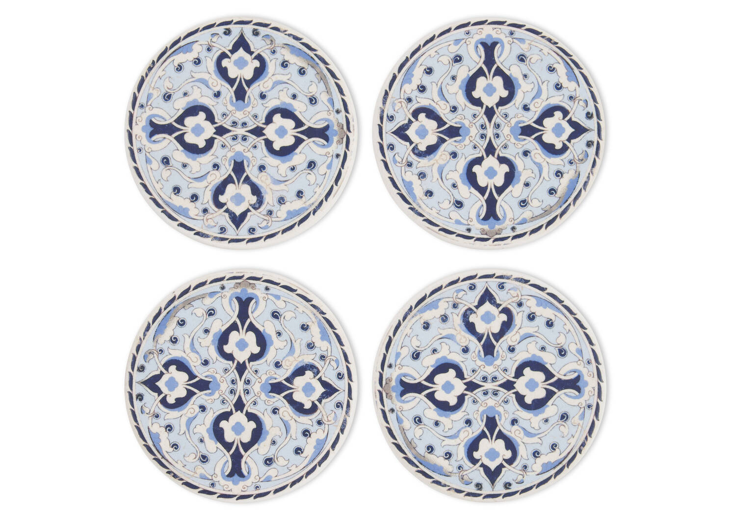 Ensemble de sous-verres Tangalle bleus