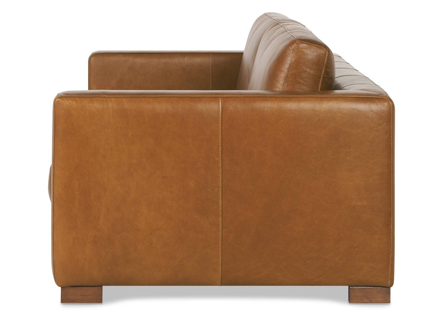 Gaetano Leather Sofa -Saddle Tan