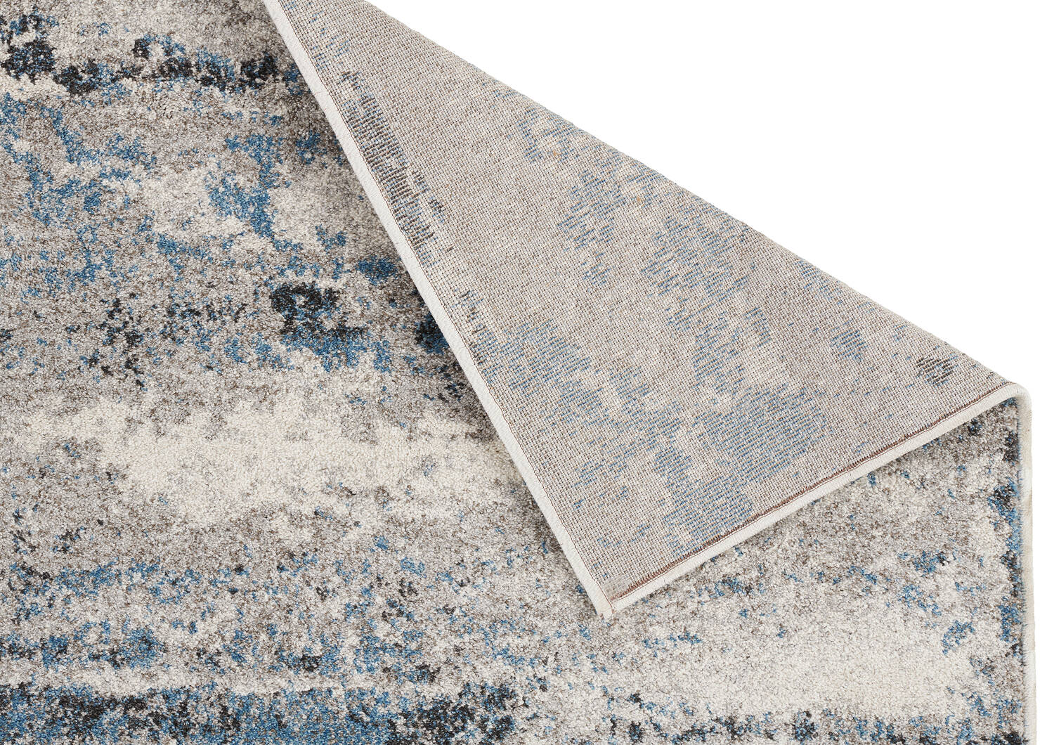 Tapis Rory 94x133 gris/bleu