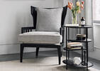 Fauteuil Tisdale Noir -Halo cailloux