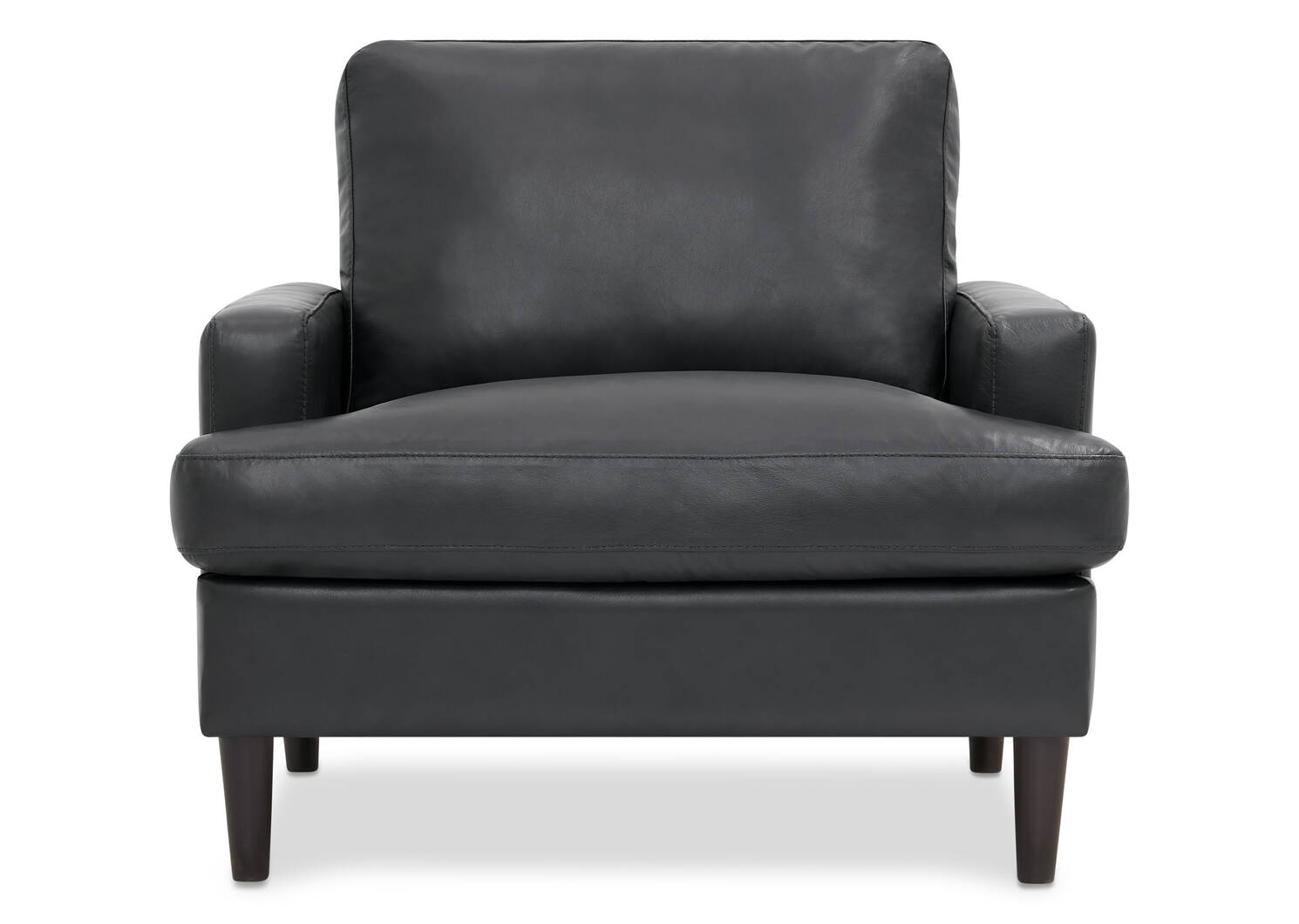 Savoy Leather Armchair -Jett Anthracite