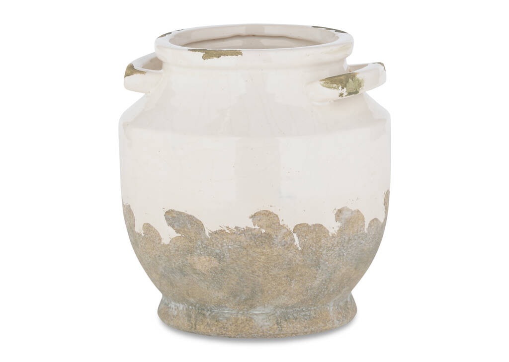 Petit vase Emmaline blanc/gris