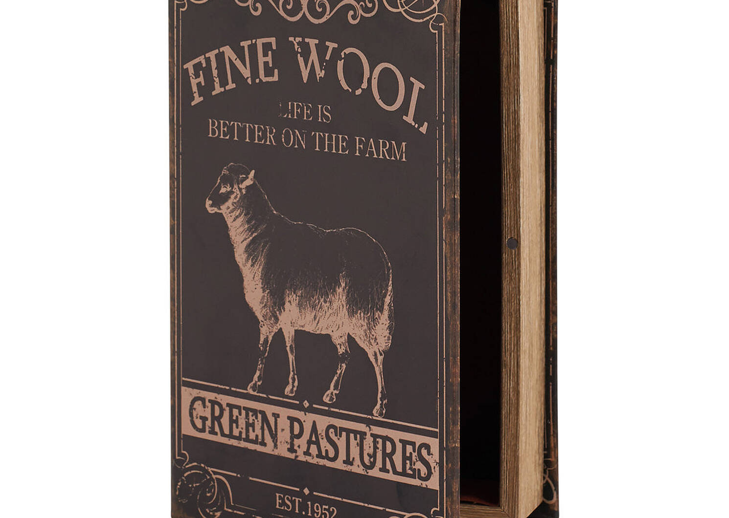 Green Pastures Book Box Medium Black