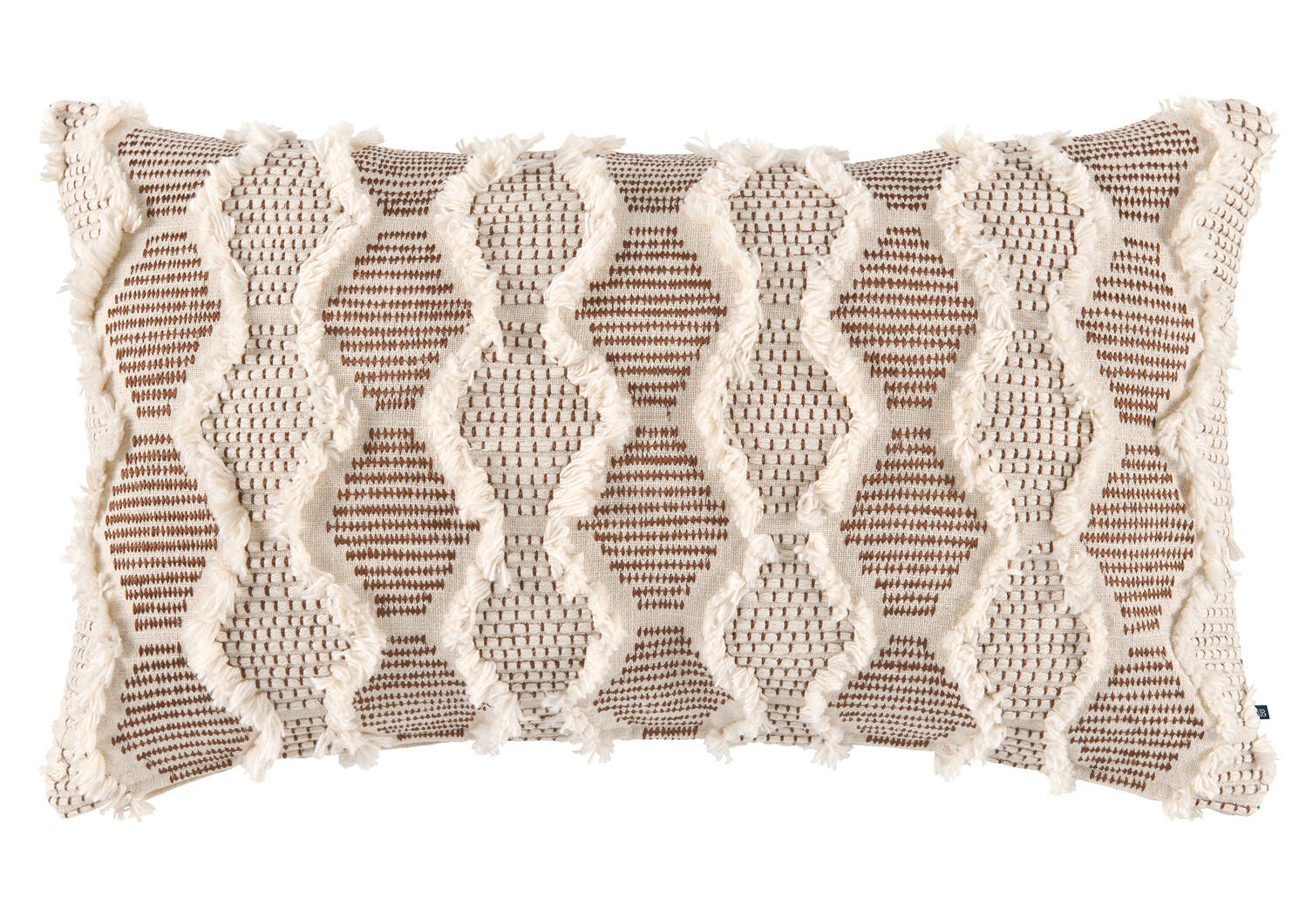 Felipe Cotton Pillow 14x24 Nat/Carame