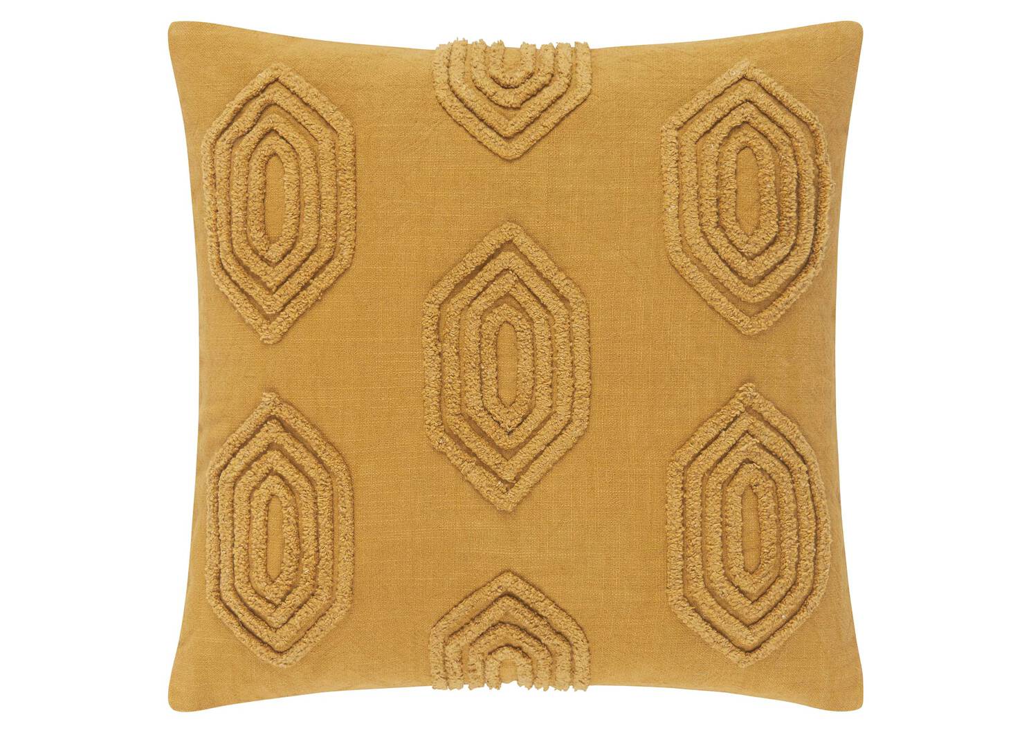 Coussin franges Toledo 20x20 champ doré