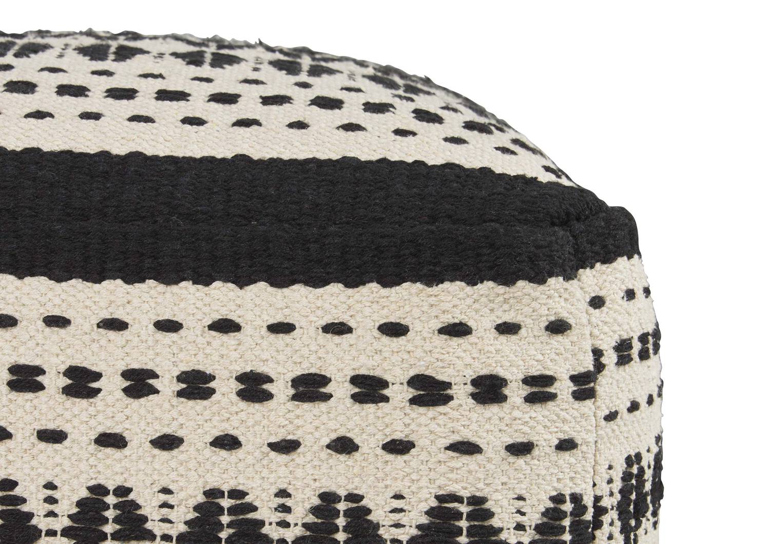 Pouf Lupita naturel/noir
