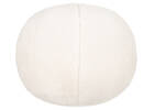 Tia Faux Fur Round Pillow Ivory