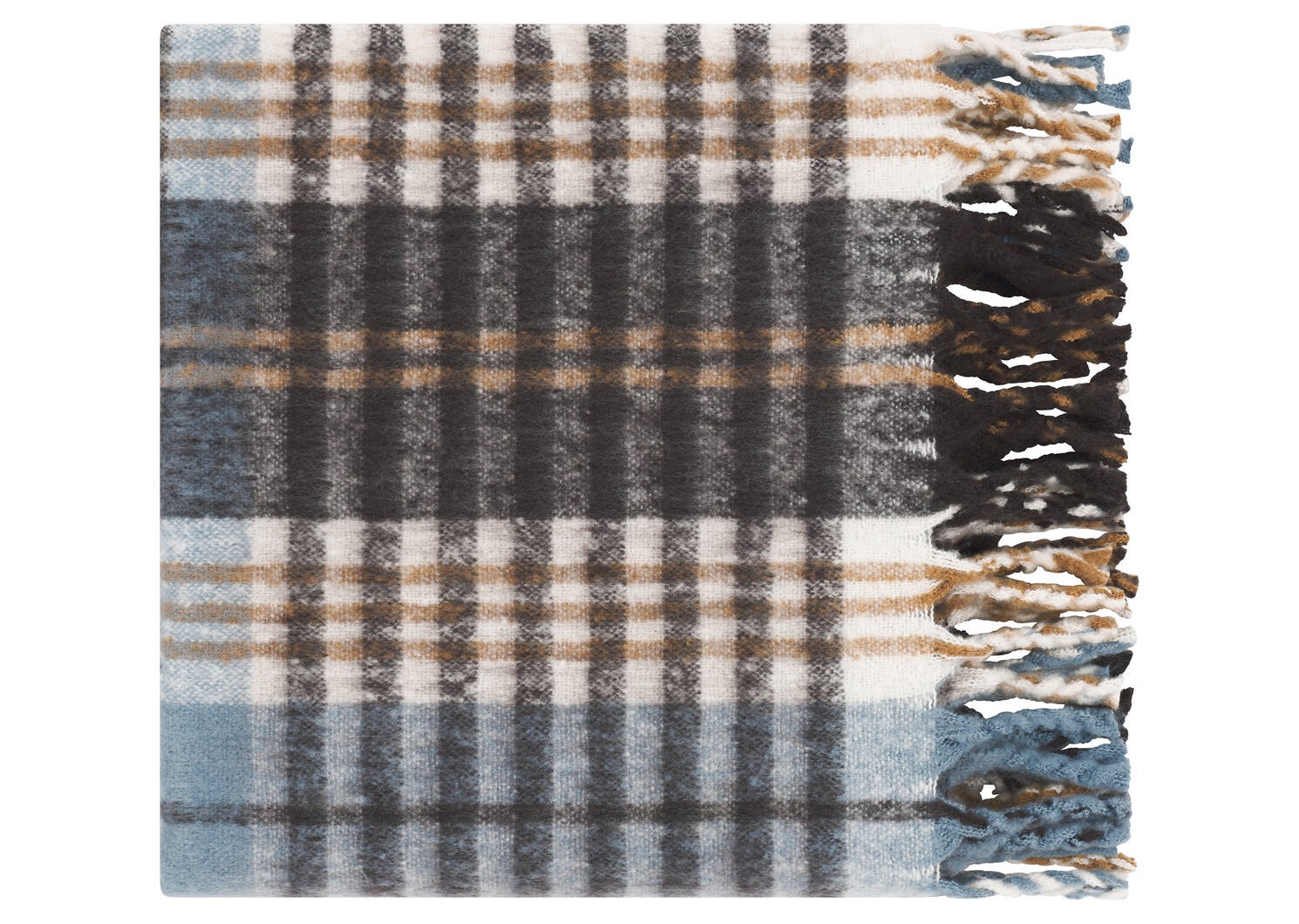 Remi Plaid Throw Multi/Blue