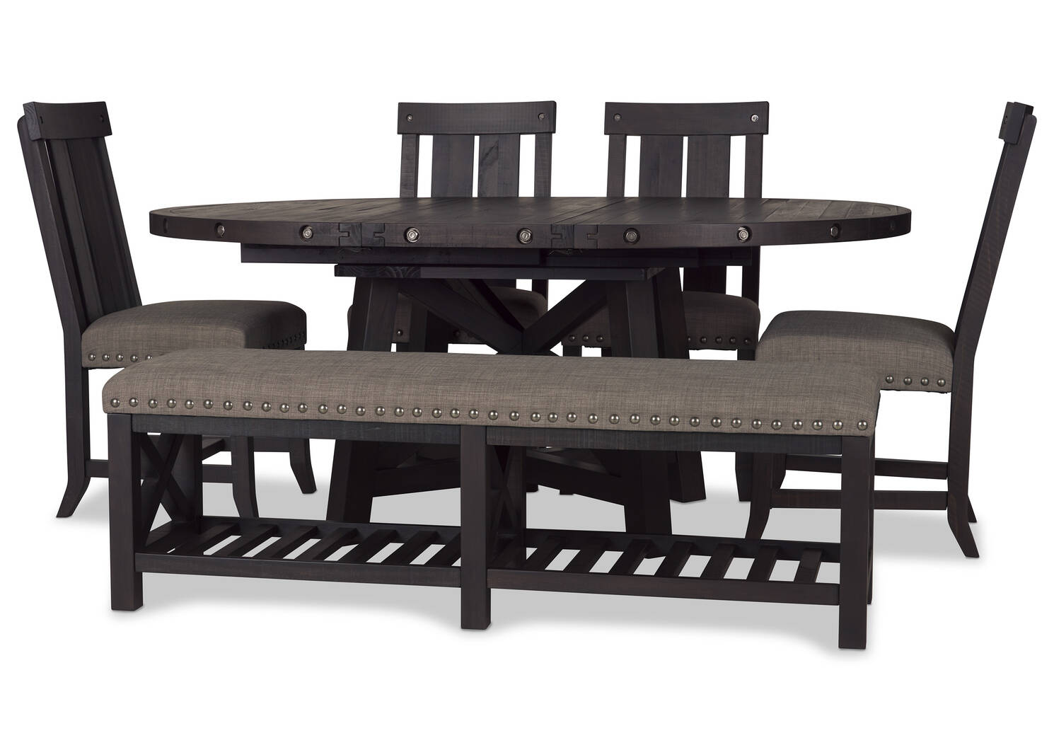 Ironside Ext Dining Table Rnd -Café