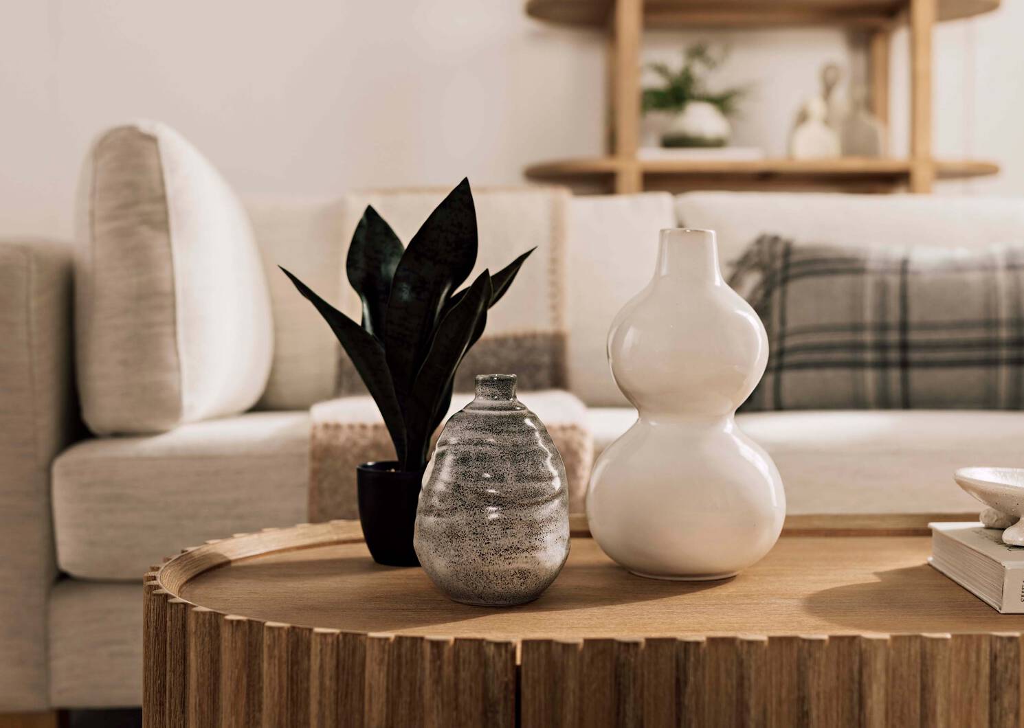 Grand vase Lorna blanc