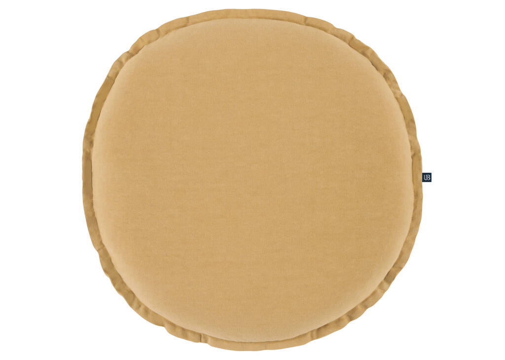 Coussin rond en coton Faria ambré