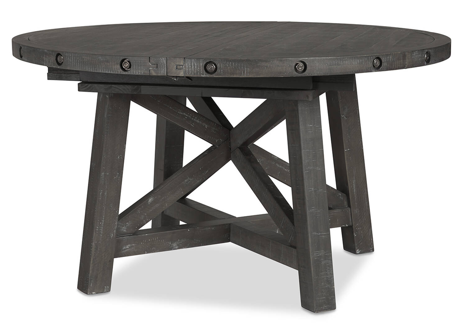 Ironside Ext Dining Table Rnd -Smoke