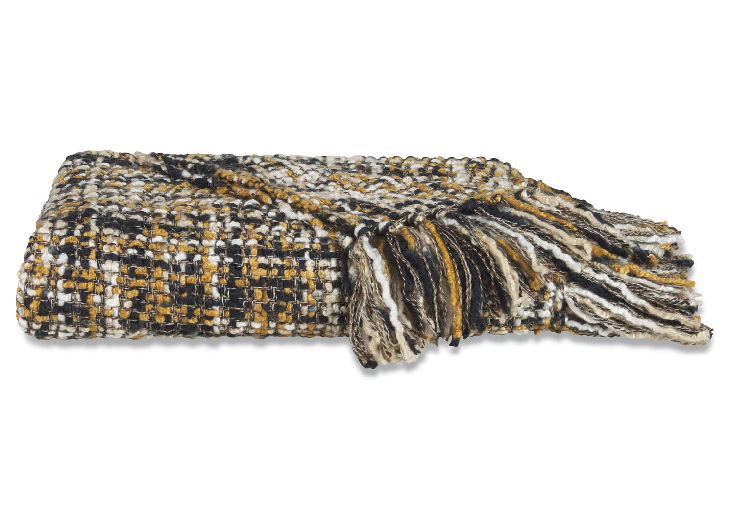 Betina Throw Ivory/Goldfield/Black