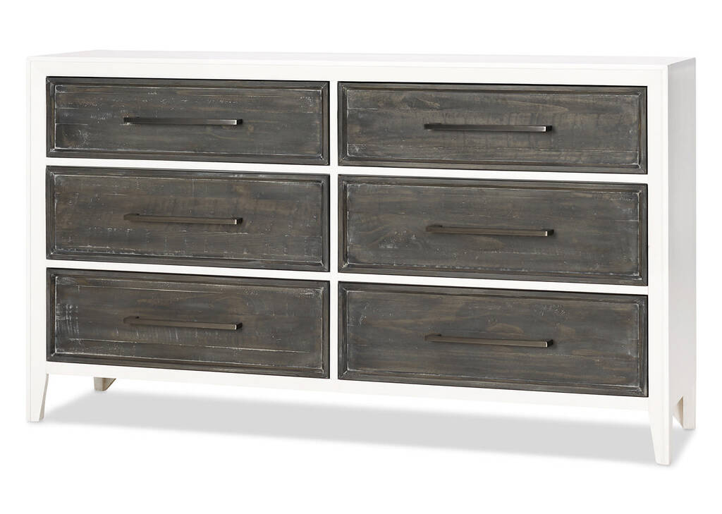 Bureau 6 tiroirs Marina Bay -Skye gris