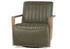 Fauteuil piv. en cuir Simone -Ari mousse