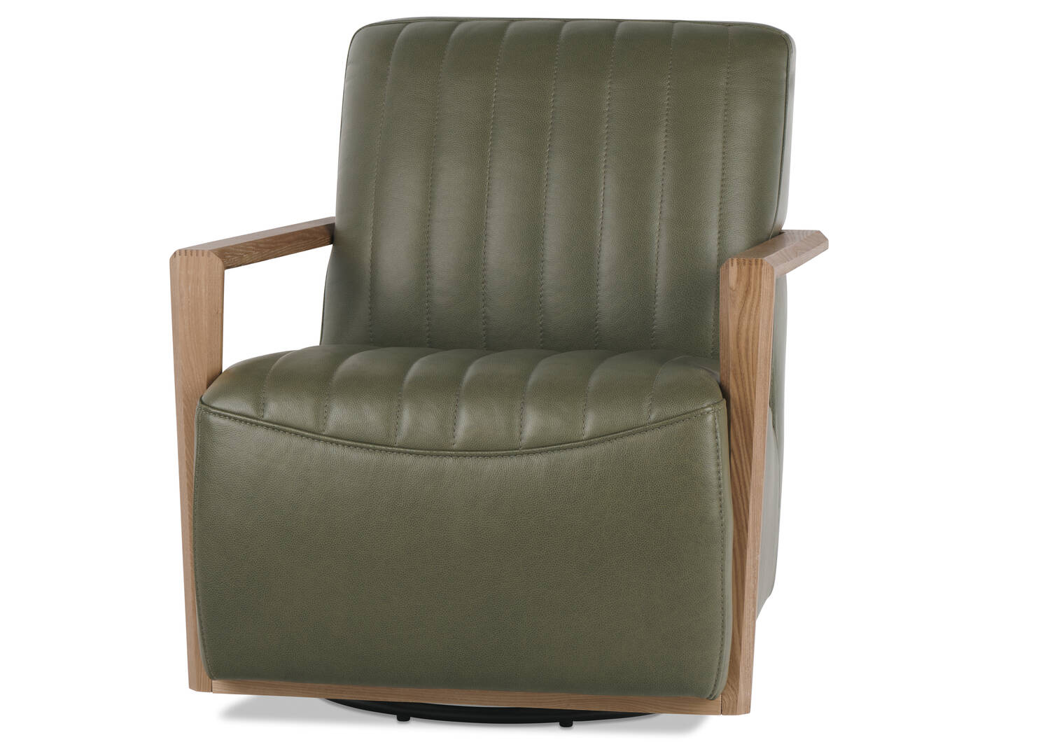 Fauteuil piv. en cuir Simone -Ari mousse