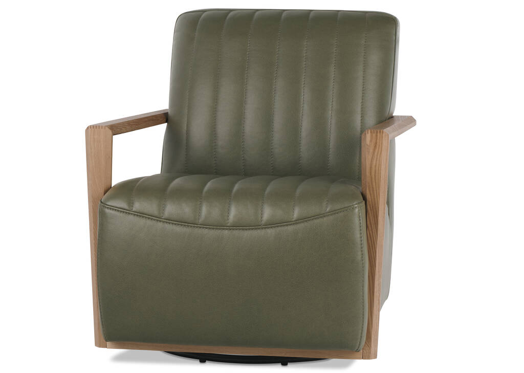 Fauteuil piv. en cuir Simone -Ari mousse